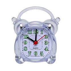 Avizar Réveil Quartz Compact avec Alarme pour Chambres ou Bureaux Transparent