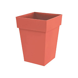EDA Plastiques 013628 O.TB SX3 Jardinière carrée mi-hauteur 40 cm 51 L Orange Terre Battue