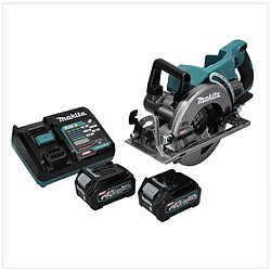 Makita RS 001 GD2 Scie circulaire portative sans fil 40 V max. 185 mm Brushless + 2x batterie 2,5 Ah + chargeur