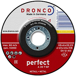 Dronco A30T 115x6x22,23 mm Disque d'ébarbage métal 3126040