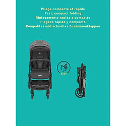 Poussette combinée 2 en 1 NANIA avec siège auto Rimini - MYLA - 4 roues - Noire pas cher