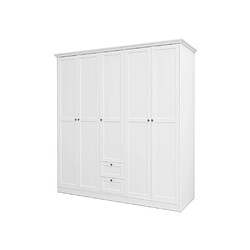 Finori LANDWOOD 19 Armoire 5 portes blanche 187x67x200 cm