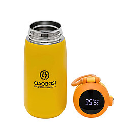 Avizar Gourde Isotherme 420ml pour Enfants avec Écran d'Affichage Digital Jaune