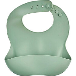 Bavoir en silicone - THERMOBABY - Avec récupérateur - Vert cactus