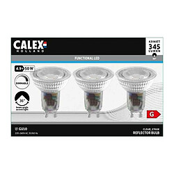 Calex Ampoule GU10 LED réflecteur 4,9W (˜50W) 345 lm 2700K chrome dimmable pack 3 CAL8712879157120