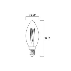 Sylvania ToLEDo Retro Flame Satin 0029536 Ampoule flamme E14 4,5W 470 lm 2700K