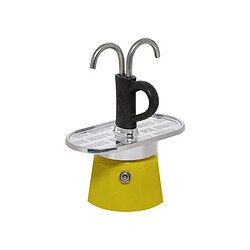 Bialetti Mini-Express Lichtenstein 100 ml Cafetière Moka + 2 tasses jaune