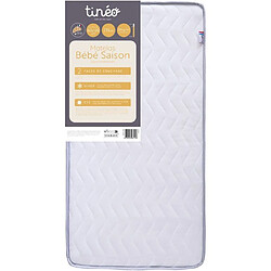 Matelas bébé toutes saisons - 60 x 120 cm - 11 cm d'épaisseur - TINEO