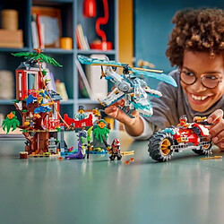 71857 Set LEGO NINJAGO Maison-arbre 3 niveaux et véhicules 642 pièces pas cher