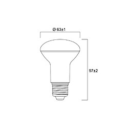 Sylvania REFLED R Ampoule réflecteur LED R63 E27 230V 630 lm IRC80 Blanc chaud