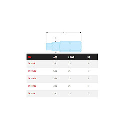 Facom EH.105/32 Embout hexagonal interne 5/32" 1/4" 25 mm Série Standard