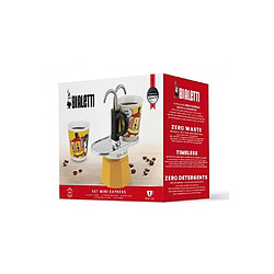 Acheter Bialetti Mini-Express Lichtenstein 100 ml Cafetière Moka + 2 tasses jaune