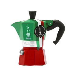 Bialetti La Mokina Italia Cafetière italienne 1 tasse 40 ml 8006363014212 Vert/Rouge Bialetti La Mokina Italia cafetière italienne 1 tasse (40 ml) aluminium peint vert/rouge - poignée plastique noire, compatible tous feux sauf induction