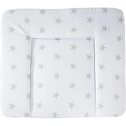 Matelas à langer - ROBA - PETITES ÉTOILES - 85 x 75 cm - Blanc à étoiles grises