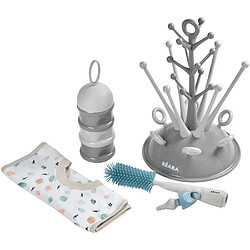 BEABA, Coffret naissance, Egoutte biberon arbre grey + Boite doseuses light/dark mist + ...
