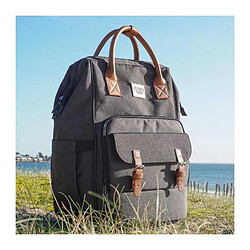 Thermobaby ESCAPADE AAAHW67532 Sac à dos à langer 20L gris foncé/brun