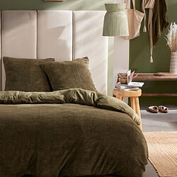 Today Housse de couette 240x220 cm pour 2 personnes Vert uni - 2 taies 63x63 cm