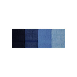 Avis Aqua Set 4 serviettes de bain 70 x 140 cm 317HBY1417 bleu dégradé