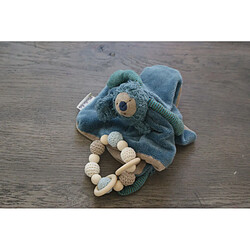 MaMontessoriBox Hochet bois crochet bleu Montessori