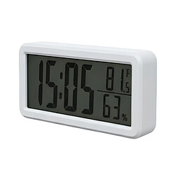 Avizar Réveil Digital Moderne avec Thermomètre et Hygromètre 3V Design Minimaliste Blanc