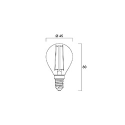 Sylvania ToLEDo Retro P45 0027238 Ampoule LED filament E14 2,5W 2700K 250lm