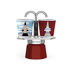 Bialetti Mini Express 1406 Cafetière Moka inox 90 ml + 2 tasses