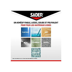 Avis Sader Ruban adhésif double-face réutilisable transparent 1,5 m x 19 mm - réf. 66610004