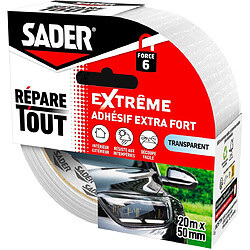Sader Repare Tout Extreme 193839 ruban adhésif transparent 20 m x 50 mm