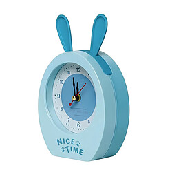 Avizar Réveil Analogique pour Enfant Design Oreilles de Lapin Modèle Nice Time Bleu