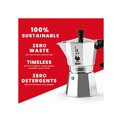 Bialetti Moka Express 2 tasses 90 ml cafetière italienne inox pas cher