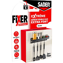 Sader Double-face Extra Fort Fixer Sans Percer Extreme 2 m x 19 mm