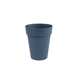 EDA Plastiques Pot de fleur rond Toscane Ø 44 x H.53 cm - Bleu jean - Eda