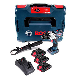 Bosch GSR 18V-110 C Perceuse-visseuse sans fil 18V 110Nm Brushless ( 0615990L4S ) + 3x Batteries ProCore 4,0Ah + Chargeur + Coffret L-Boxx