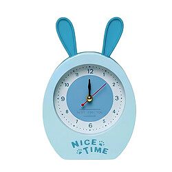 Avizar Réveil Analogique pour Enfant Design Oreilles de Lapin Modèle Nice Time Bleu