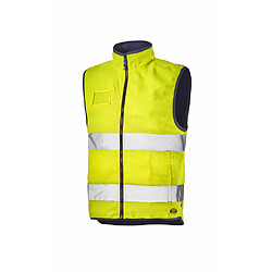 Diadora 702.170747.XXL Gilet haute visibilité réversible XXL jaune fluo/gris