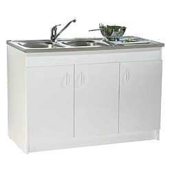 Neova S12N03140 Meuble sous-évier 1400x600x822 mm 3 portes blanc