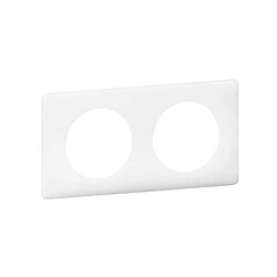 Legrand 066632 Plaque 2 postes blanc laqué 2-gang