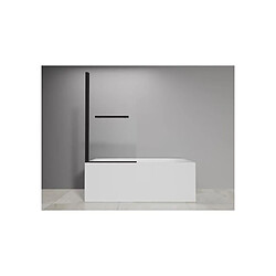 Gelco MILA Porte de baignoire pivotante 80x140 cm noir mat 1 volet