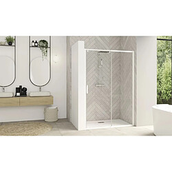 Kinedo Smart Design PA9212BTNE Paroi de douche coulissante 107–120 cm cadre blanc