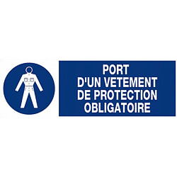 Novap 4030661 Panneau d'obligation rectangulaire 450x150 mm Port de vêtements de protection