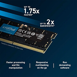 Mémoire RAM Crucial SO-DIMM DDR5 5600MHz de 32 Go