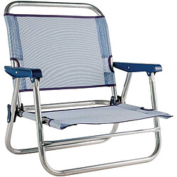 La Plage Fauteuil de plage bas ERU997 TX Bleu rayé Aluminium