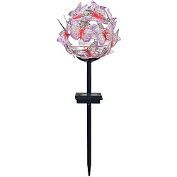 Galix G2623 Décoration solaire Jardin Nuée de Papillons 42 cm 24 LED blanc chaud