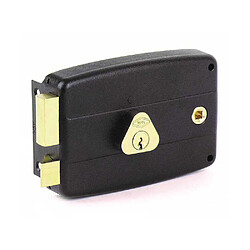 Cisa 3005016000 Serrure monopoint horizontale applique 50 mm gauche cylindre triangulaire noir
