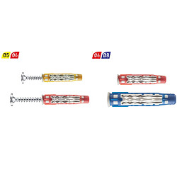 Spit Blister 30 chevilles bi matière COLORTECH 5x30 avec vis