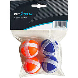 Outplay Pack 4 balles scratch cricket COU126043O couleurs assorties
