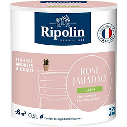 Peinture meuble et objet - Rose Jabadao - Satiné - Ripolin - 0,5L