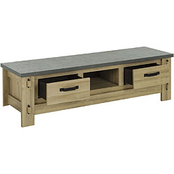 Avis Meuble TV BROCELIANDE ? Finition chêne clair ? 172 × 50 × 49 cm ? GAMI