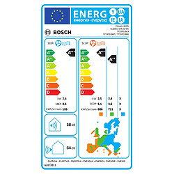 Bosch CL6001I-SET Climatisation monosplit mural 5,3 kW blanc