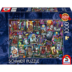 Schmidt Spiele 113686 Puzzle 1000 pièces Cartes de tarot paysage illustré